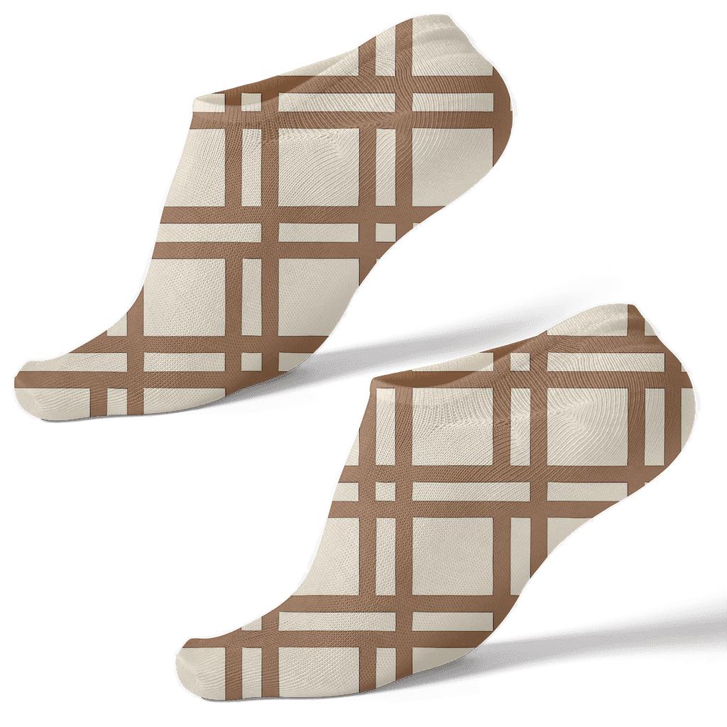 Square Knot Interlace Lines unique graphic ankle socks