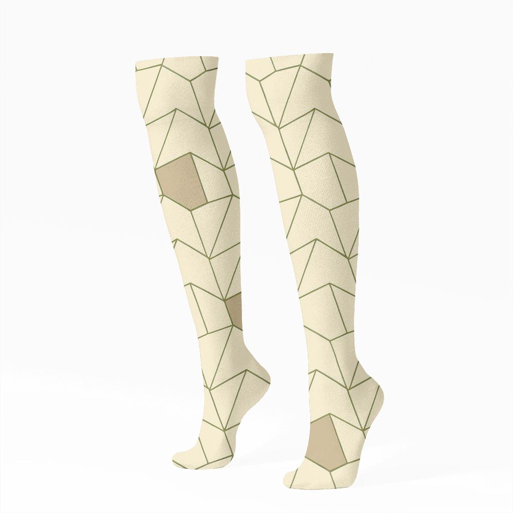 Calm Kite Tessellation soft everyday knee-high socks