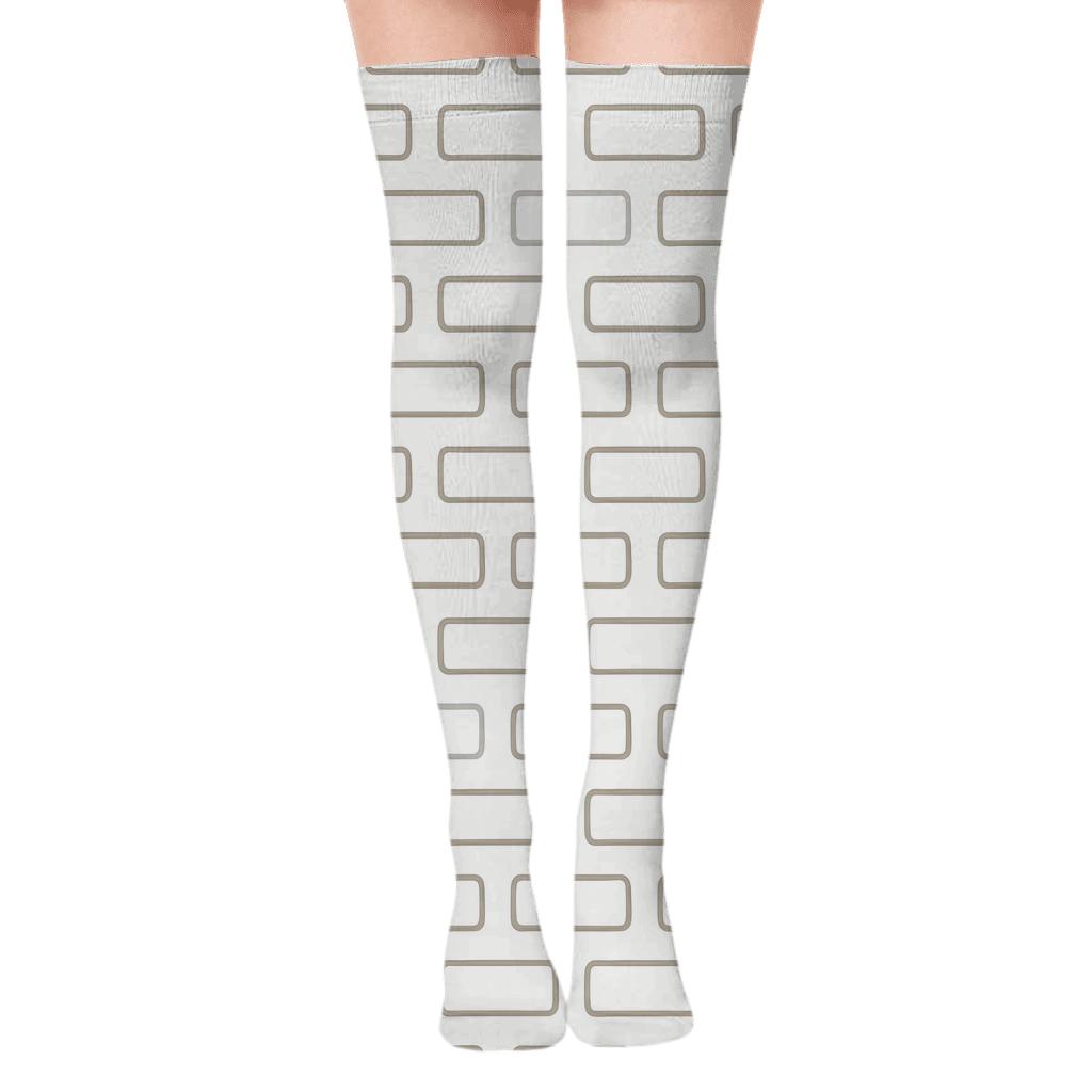 Narrow Brick Whisper stylish fashion over-the-knee socks