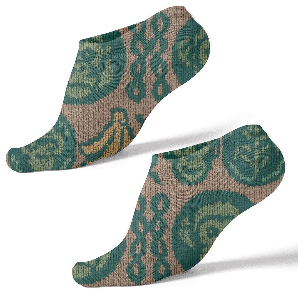 Knitted Ape Jungle Band Pattern soft everyday ankle socks