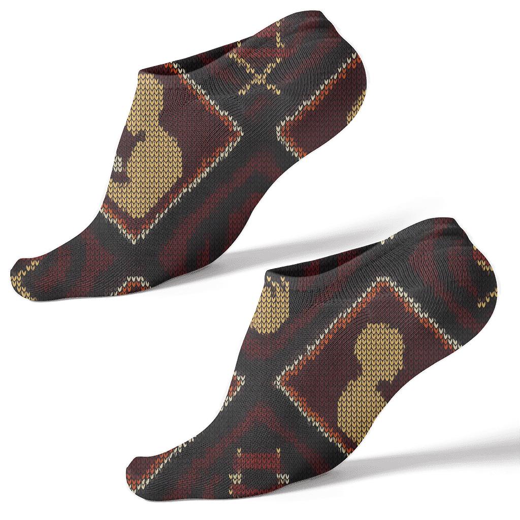 Curtain Lattice Actor Pattern custom ankle socks