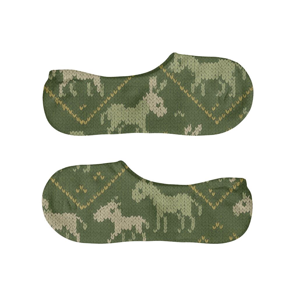 Donkey Foal Chevron Pasture Knit trendy no-show sock styles