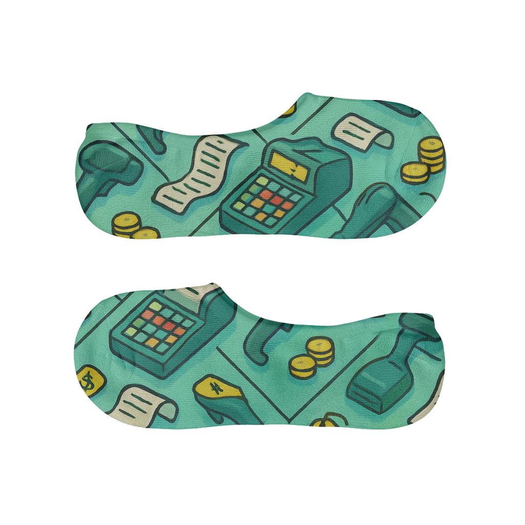 Cashier Checkout Carousel Tessellation comfortable invisible socks