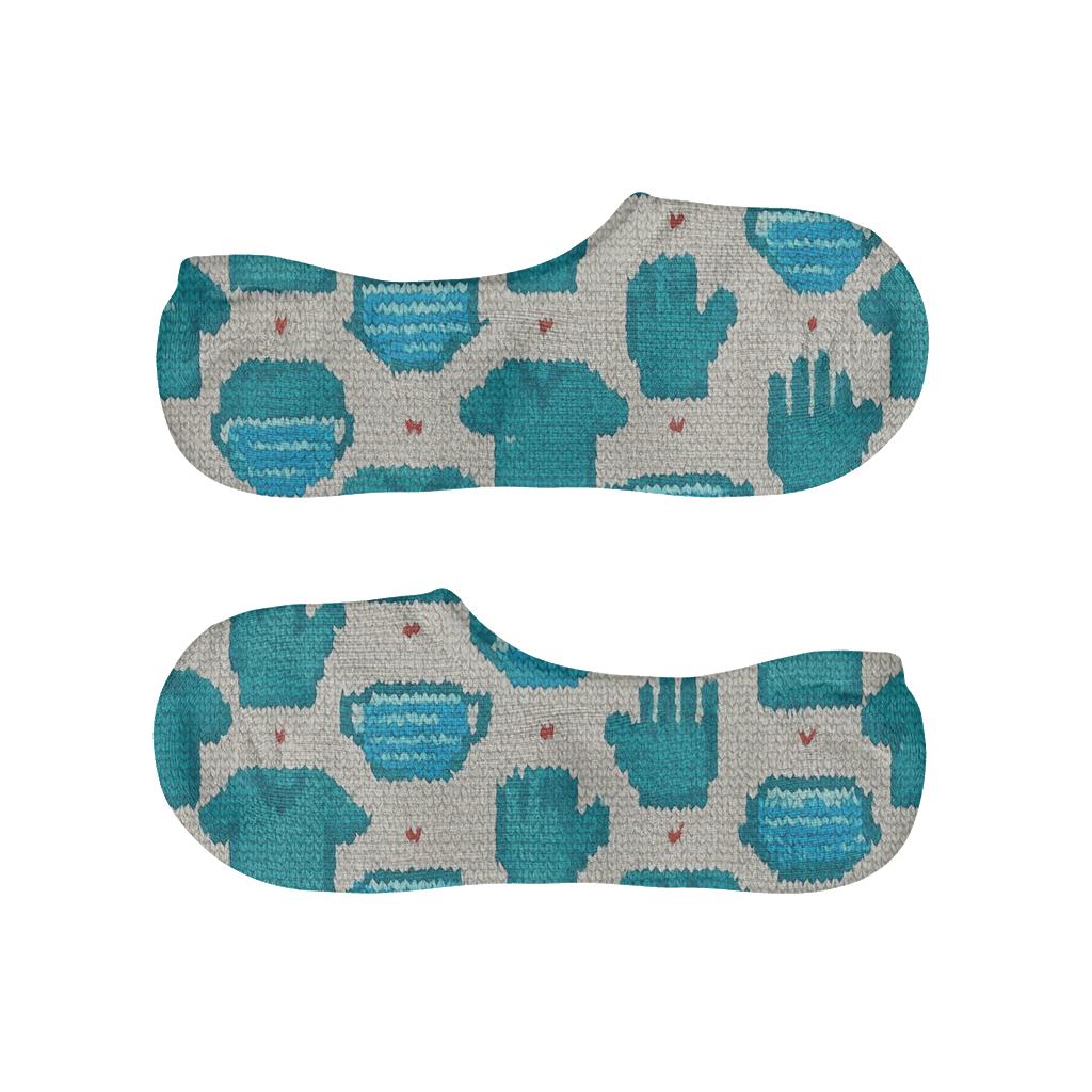 Knitted Surgeon Scrub Lattice comfortable invisible socks