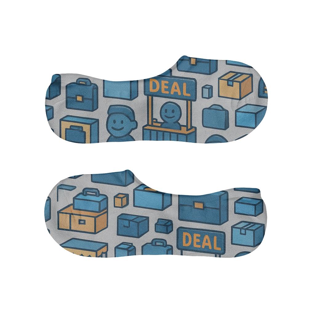 Trade Show Pattern For Salesperson soft cotton no-show socks