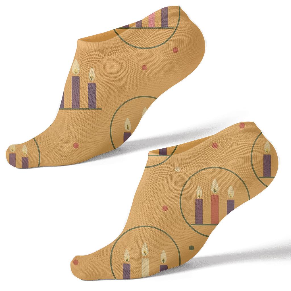 Modern Minimalist Candle Rings With Advent Wreath Repeat custom ankle socks