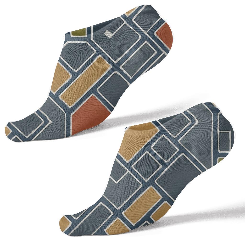 Building Block Tessellation Urban Planner soft everyday ankle socks