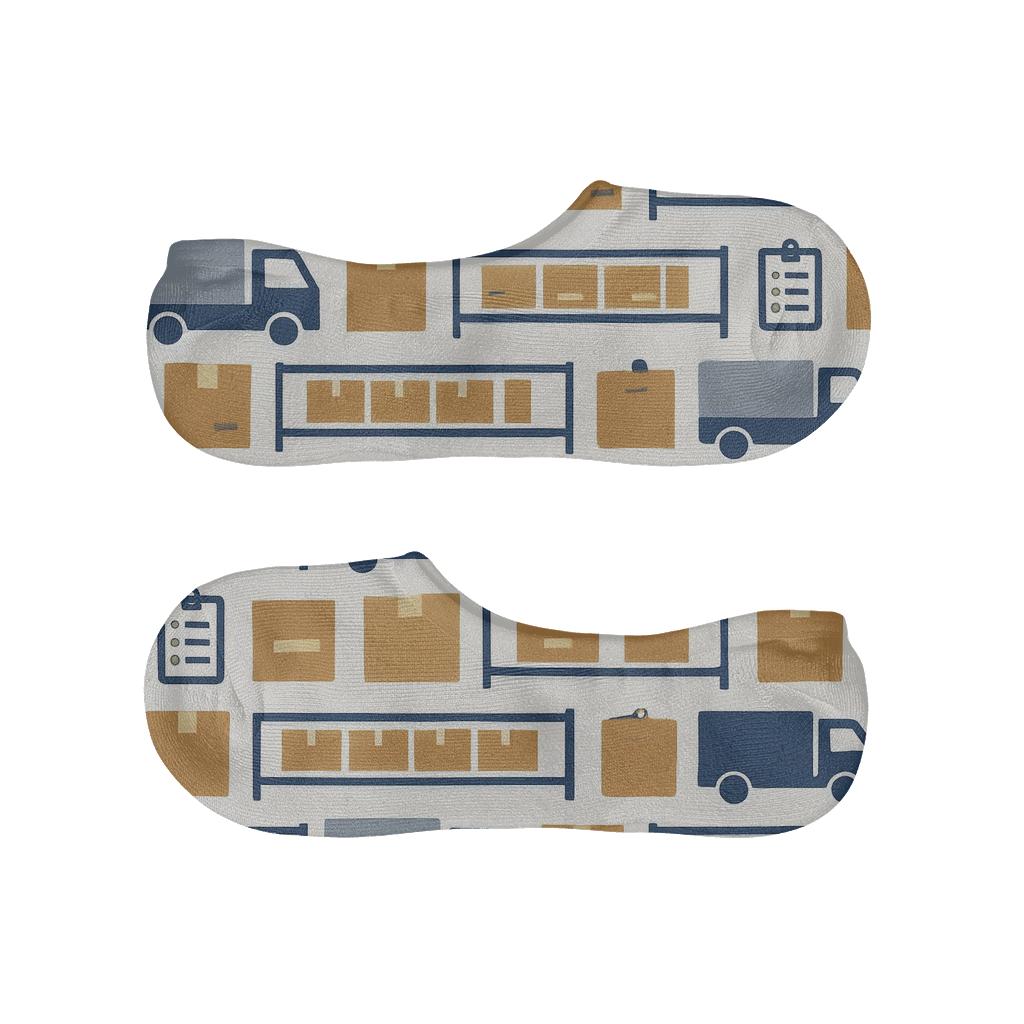 Forklift Parade With Warehouse Worker Rhythm Bands low cut no-show socks