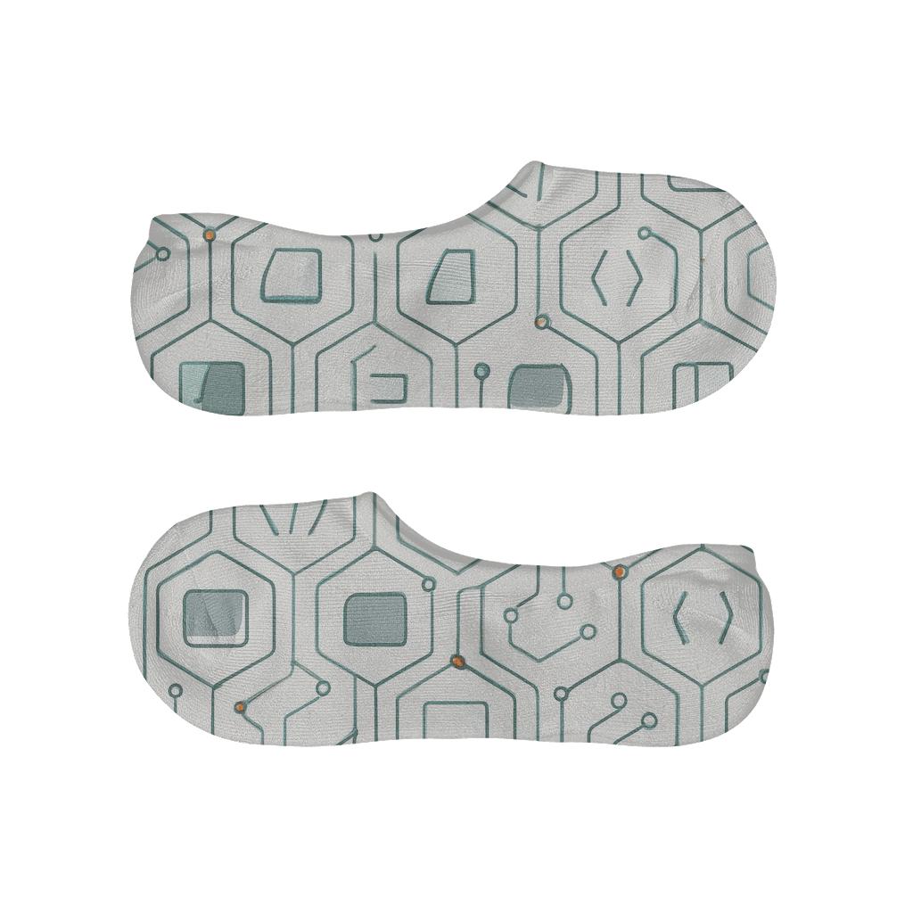 Circuit Lattice Software Developer Pattern comfortable low-cut socks