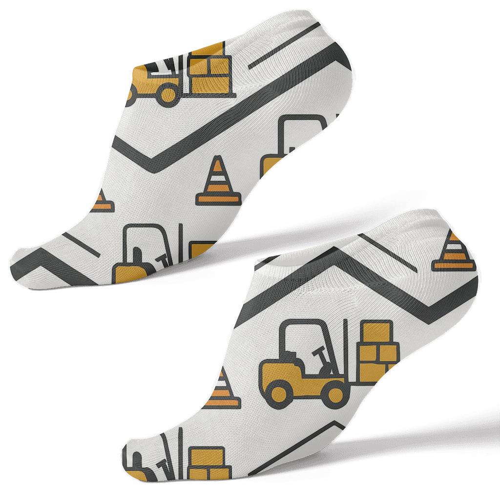 Chevron Dock Parade, Forklift Operator Edition stylish athletic ankle socks