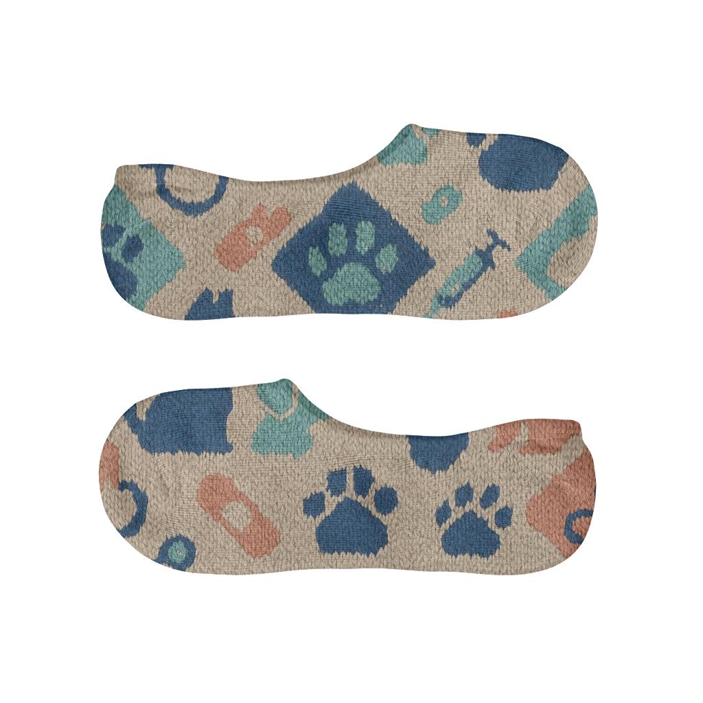 Knitted Veterinary Technician Clinic Motif Tiling comfortable invisible socks