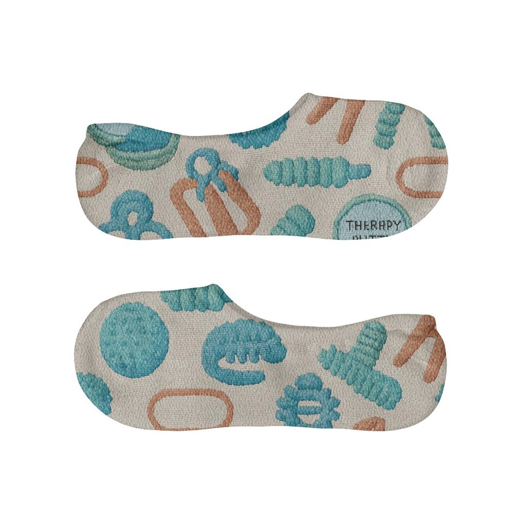 Knitted Illusion Occupational Therapist Tool Lattice soft cotton no-show socks