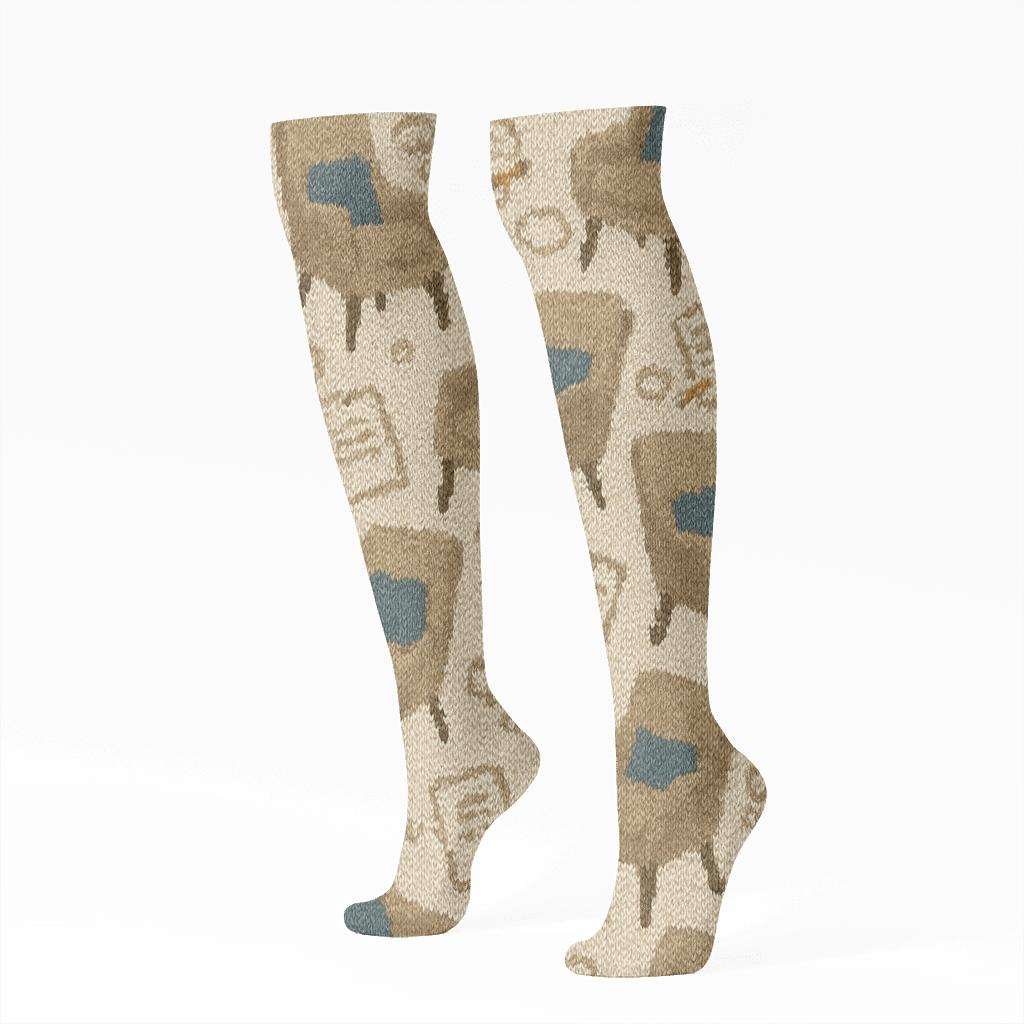 Knitted Psychologist Comfort Chair Tapestry premium sports knee-high socks