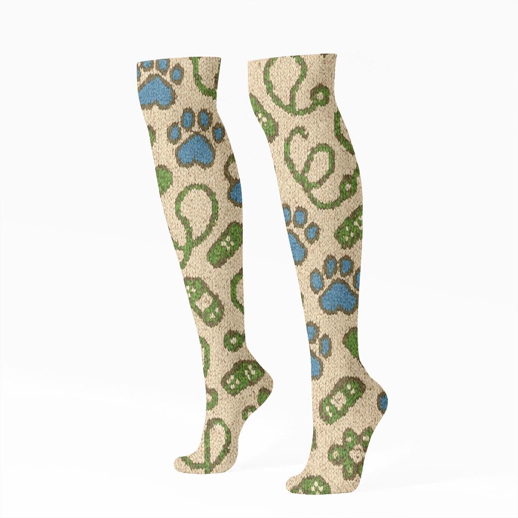 Clinic Knit Veterinarian Pattern premium sports knee-high socks