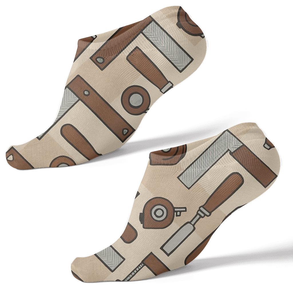 Tool Lattice With Carpenter Charm premium sports ankle socks