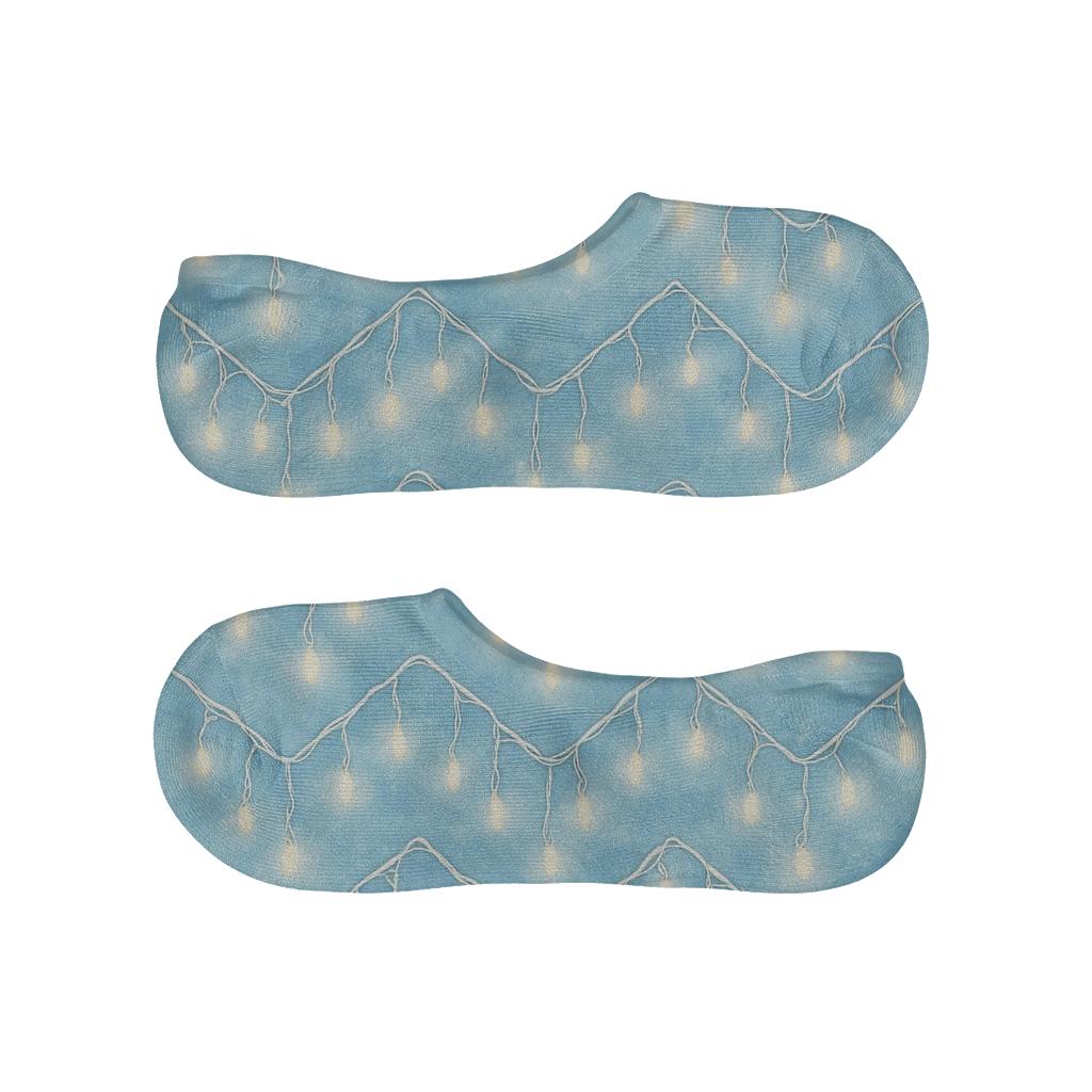 Icicle Light Diagonal Chevron On Icy Blue unique hidden socks