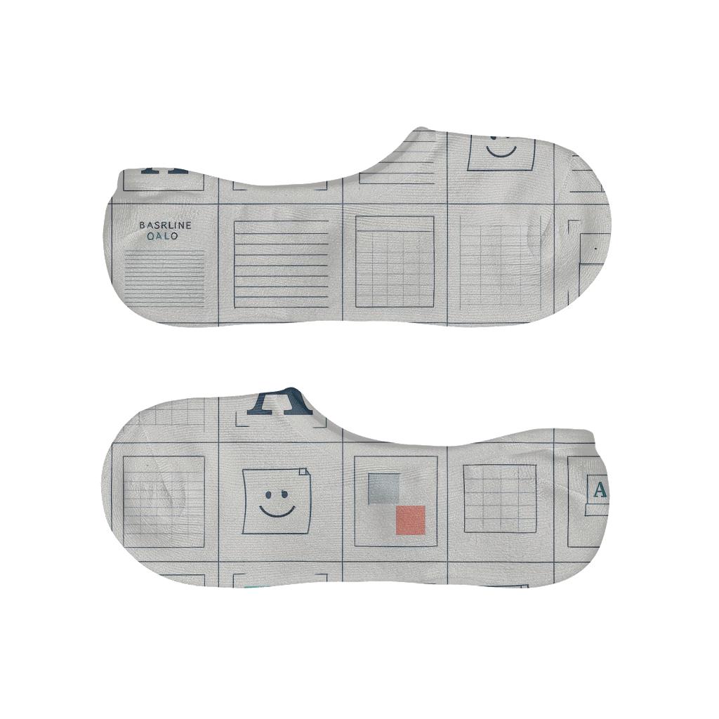 Color Swatch Grid With Graphic Designer Notes anti-slip no-show socks