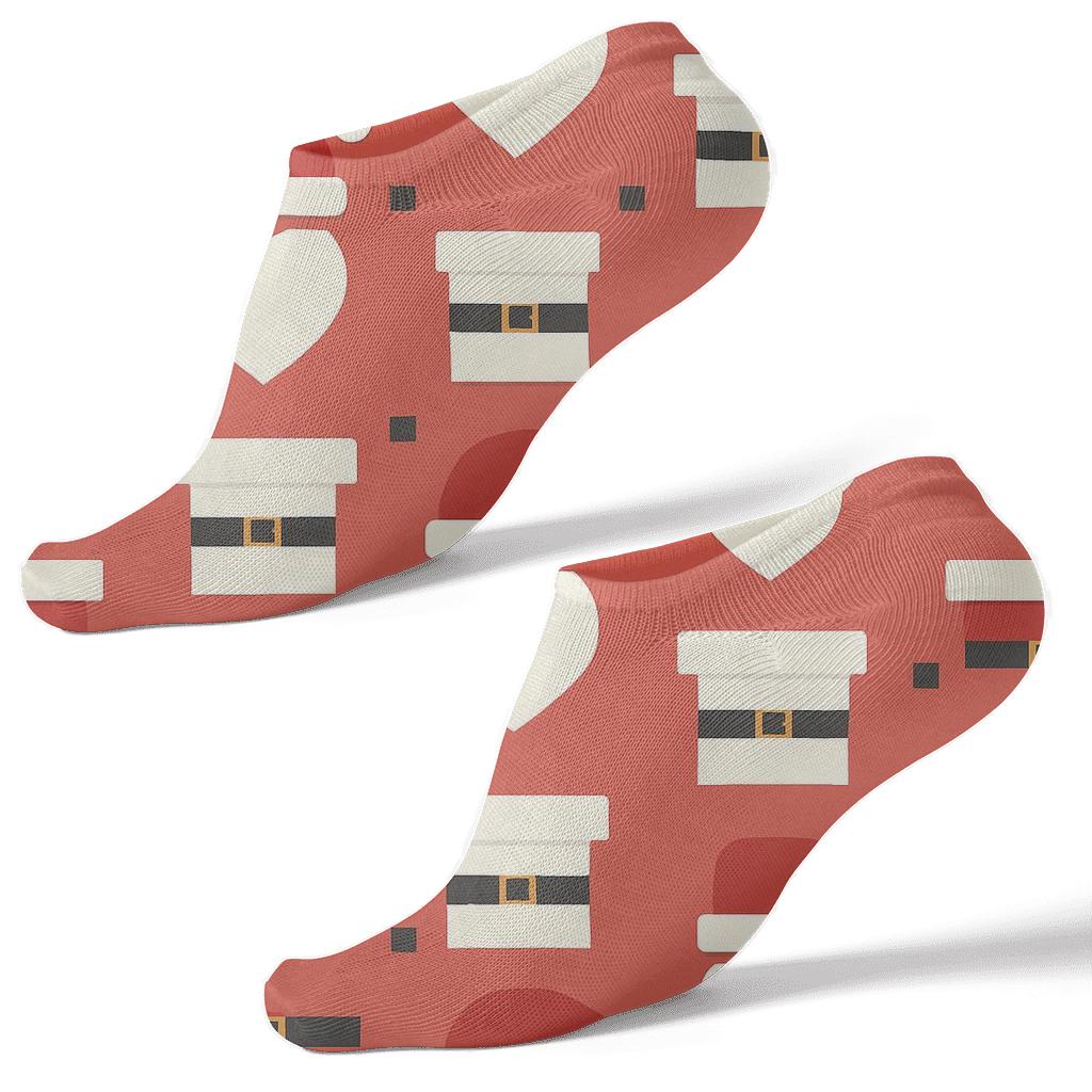 Minimal Icon Tiles With Santa Chimney Entry trendy patterned ankle socks
