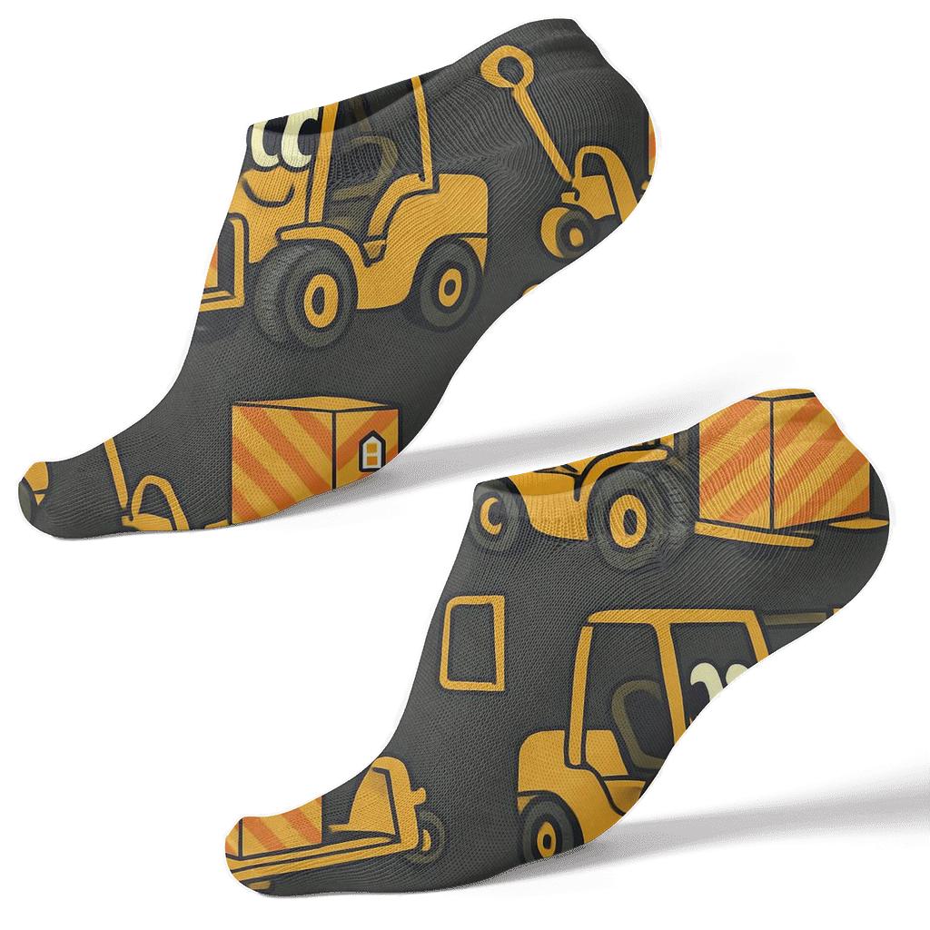 Forklift Parade, Warehouse Worker Edition stylish athletic ankle socks