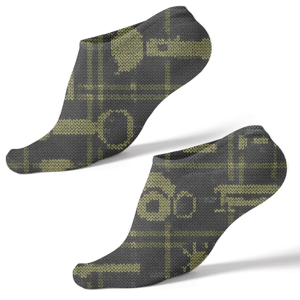 Pest Control Technician Tool Tartan Knit Repeat custom ankle socks