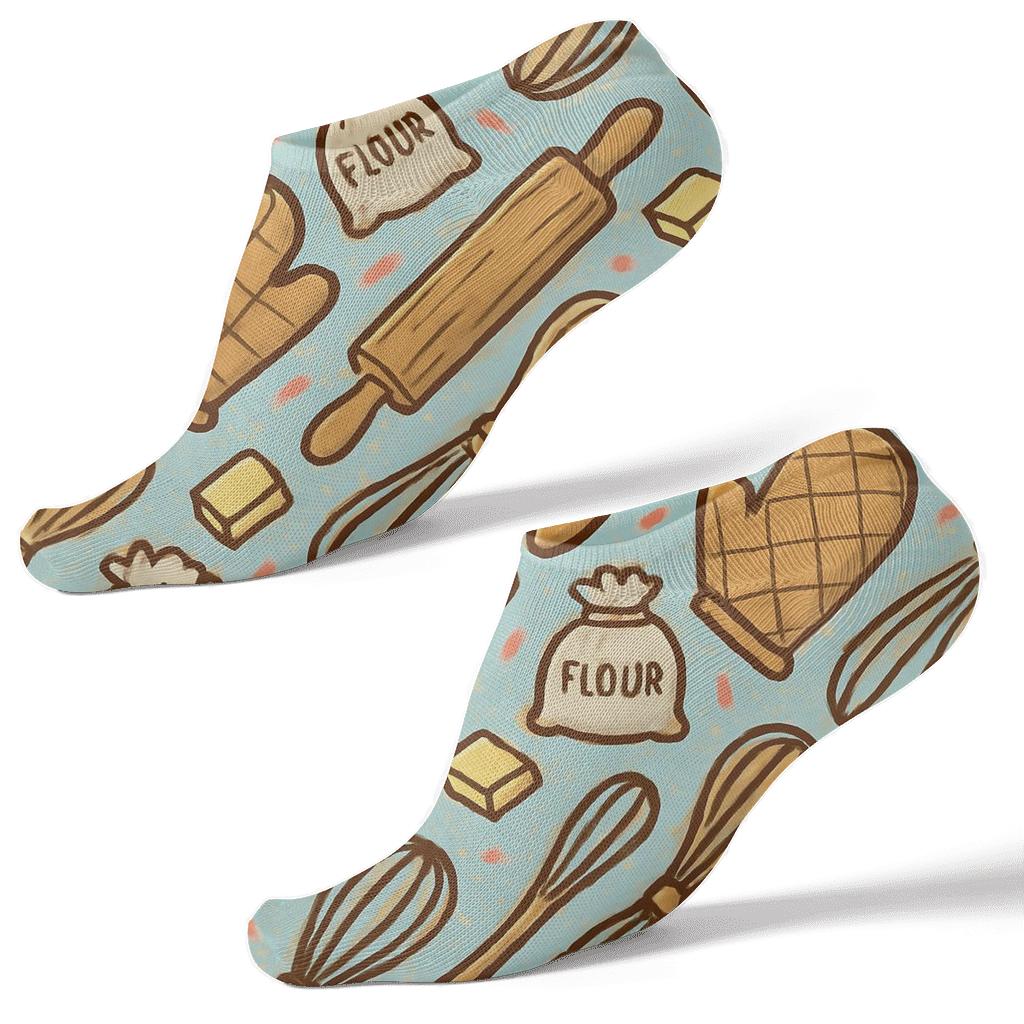 Rolling Pin Lattice With Baker Whimsy comfortable cotton ankle socks