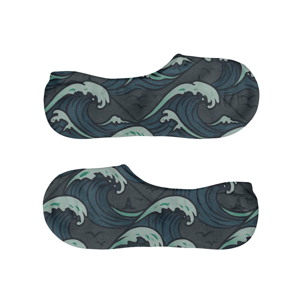 Storm Swell Mirrored Break Tessellation anti-slip no-show socks