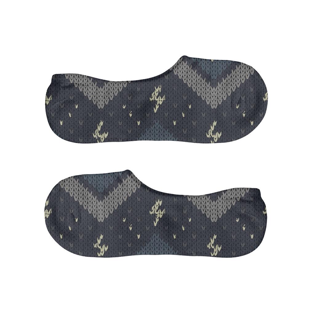 Clouds-Knitted Storm Chevron personalized no-show socks