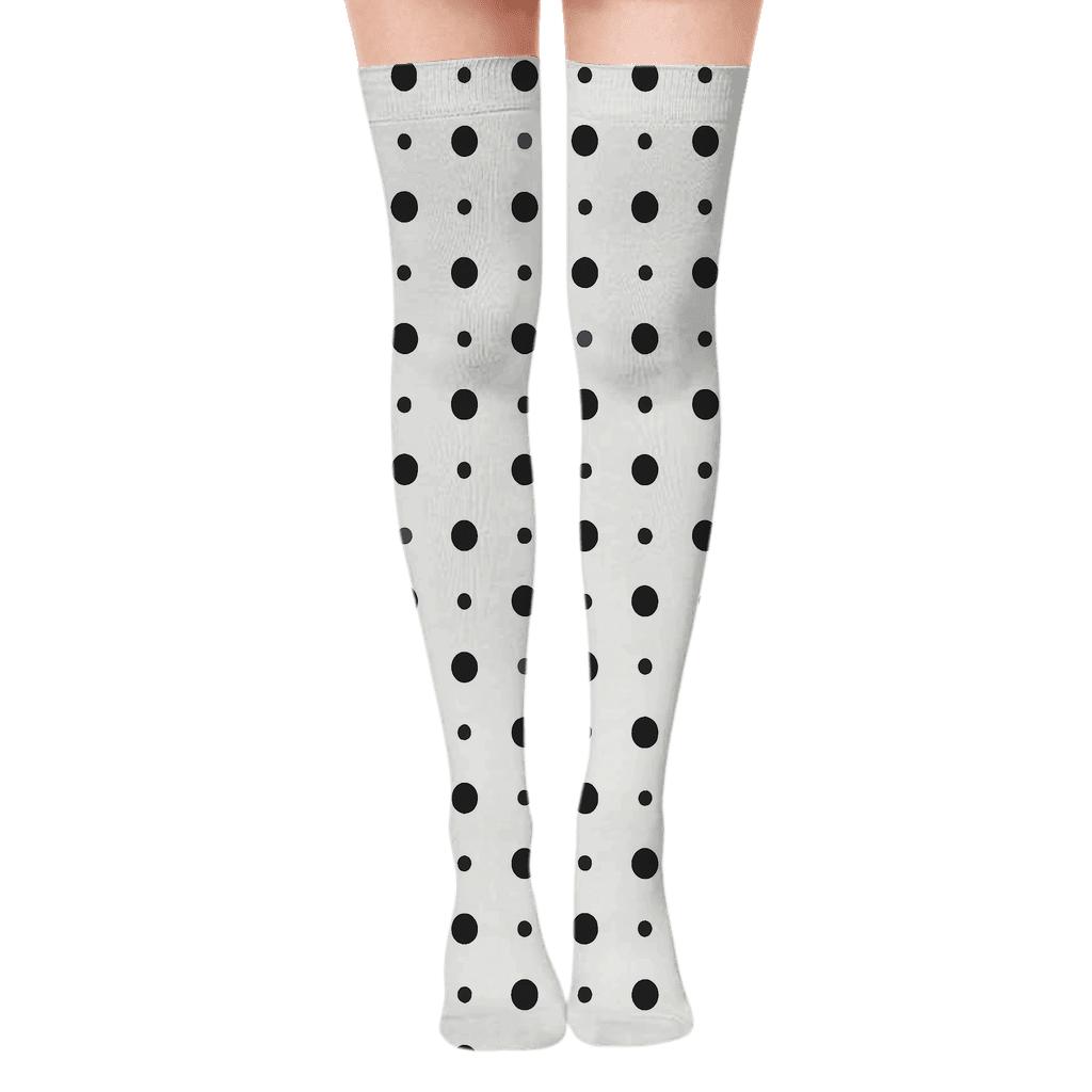 Tiny Starfield Dot Drift premium cozy over-the-knee socks
