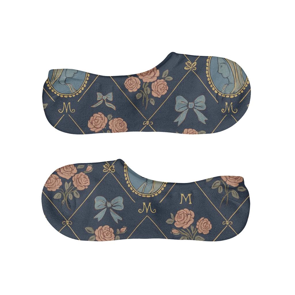 Cameo Lattice With Mary In Periwinkle comfortable low-cut socks