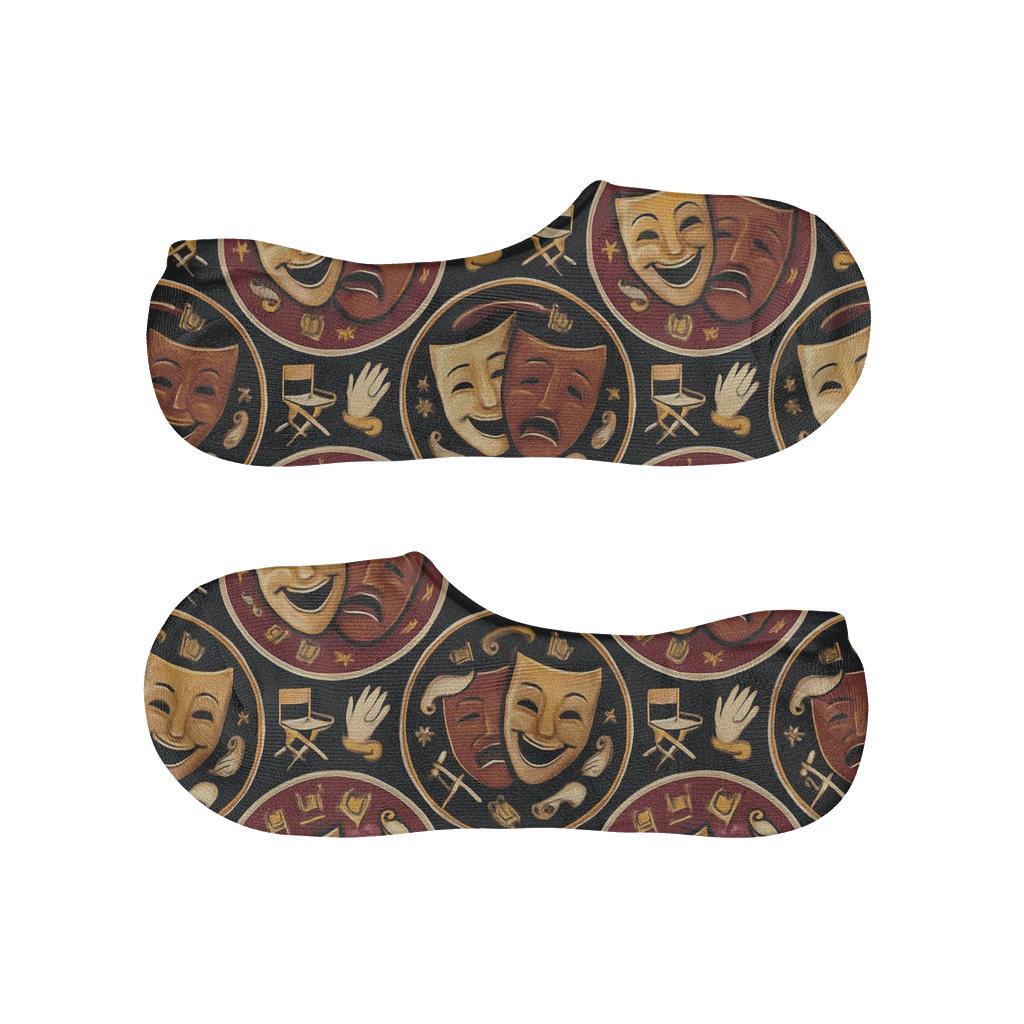 Actor Hyphenated Mask Medallion Mosaic comfortable invisible socks