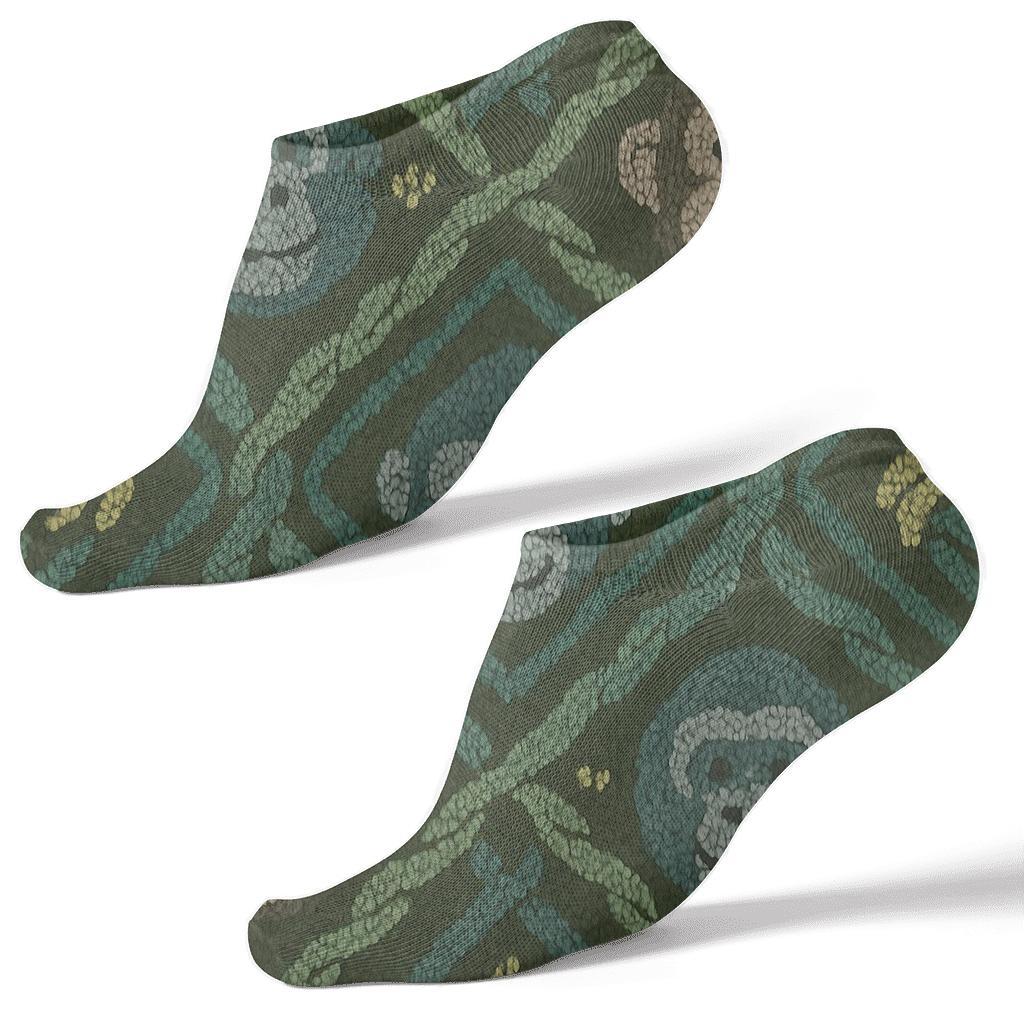 Knitted Jungle Lattice, Ape Edition comfortable cotton ankle socks