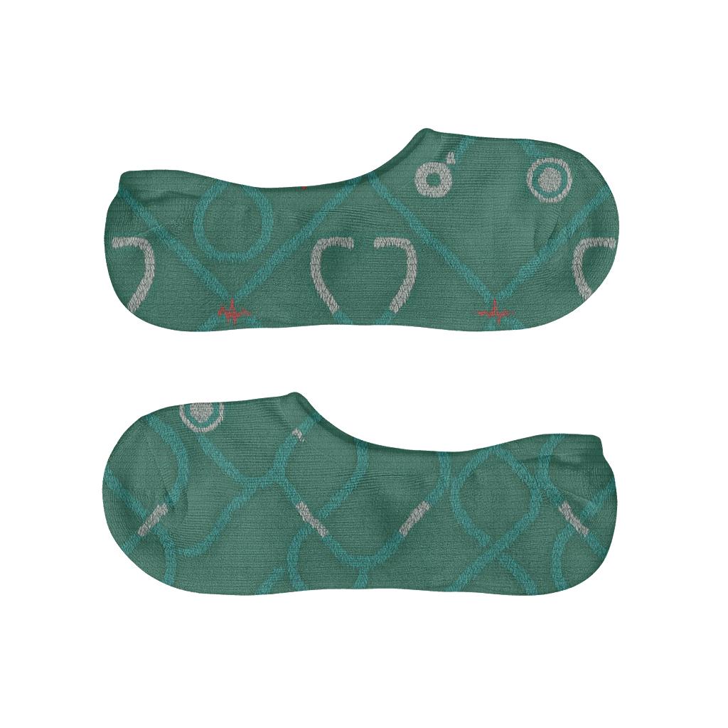 Doctor Stethoscope Lattice Knit Pattern comfortable invisible socks