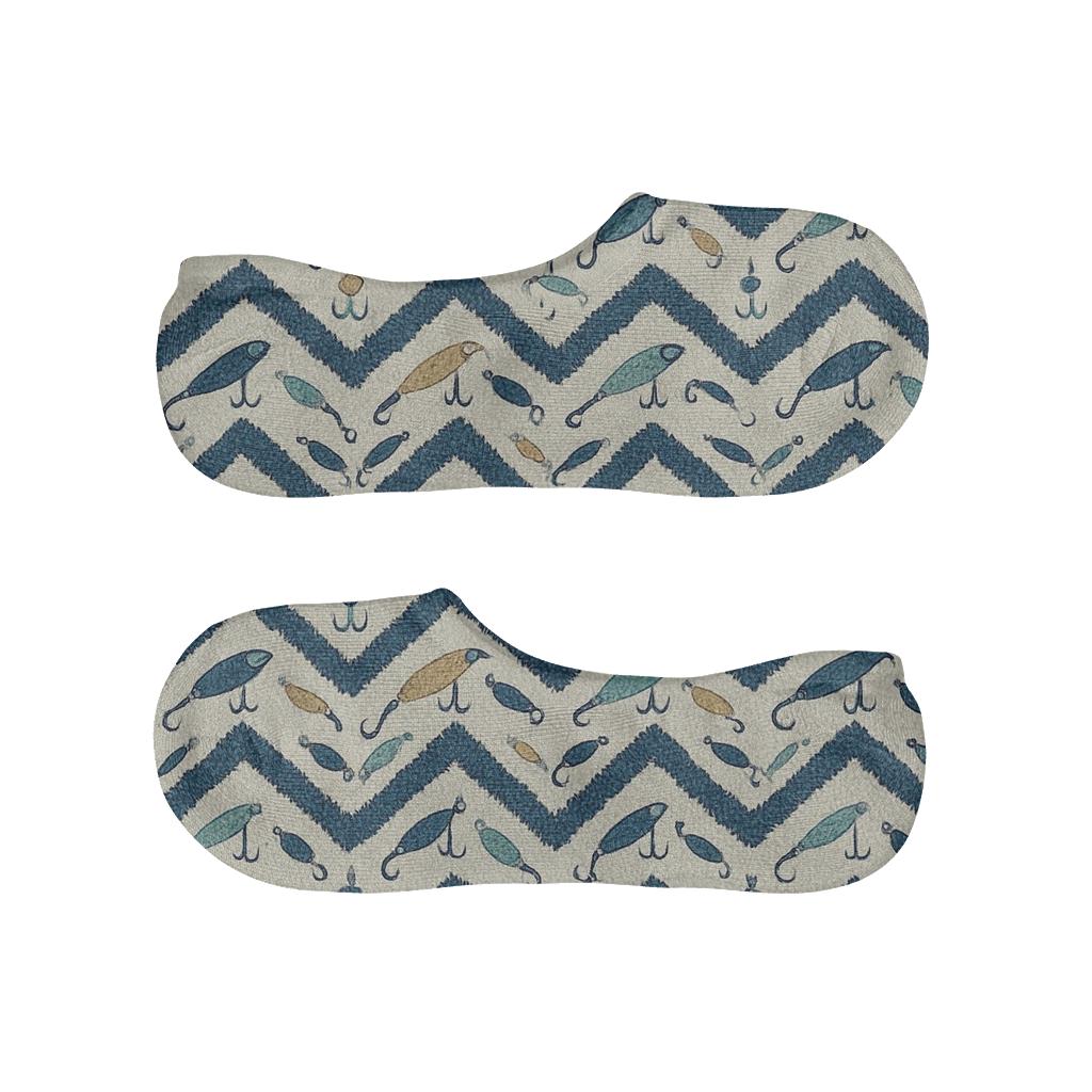 Fisher Knitted Chevron With Lures personalized no-show socks