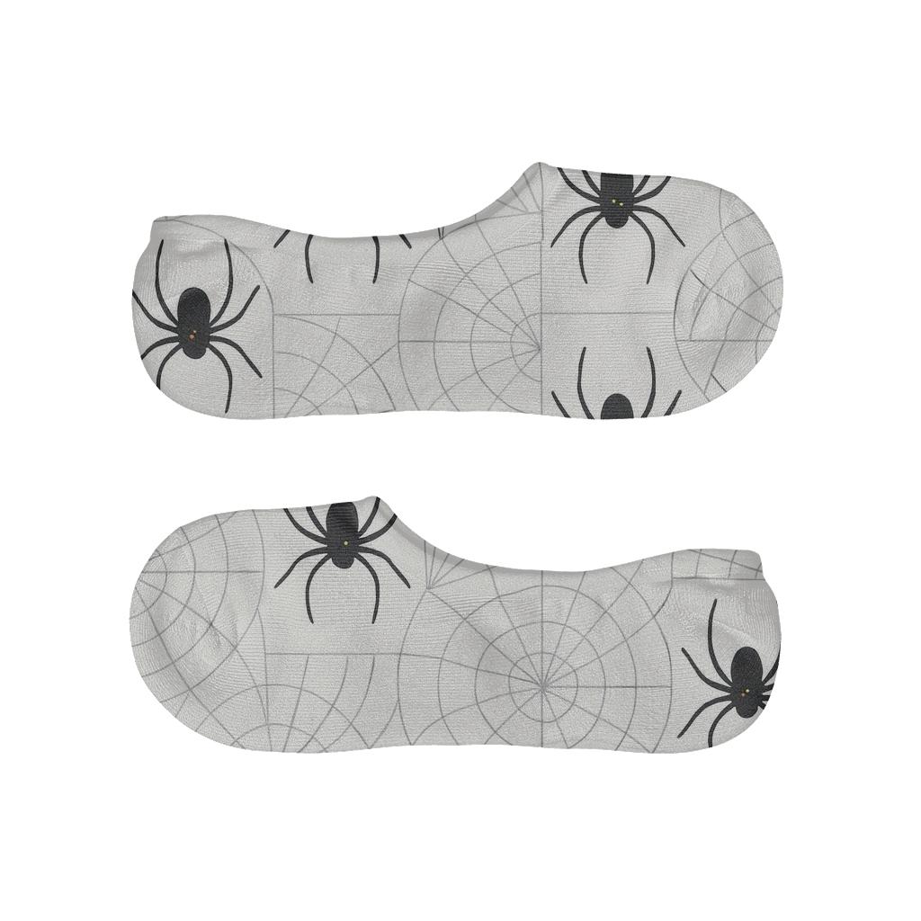 Minimal Grid With Spider Silhouette Accents unique hidden socks