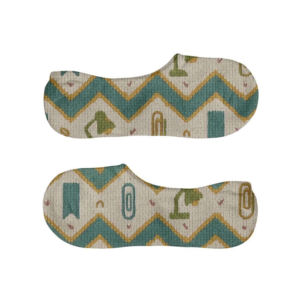 Librarian Knit Illusion Bookmark Chevron trendy no-show sock styles