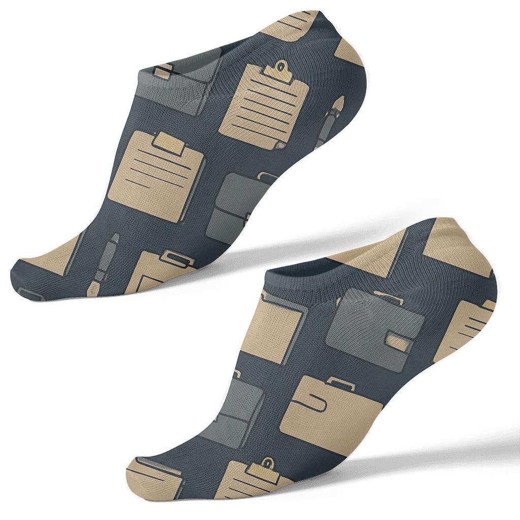 Briefcase And Legal Pad Tiling, Paralegal Edition premium sports ankle socks