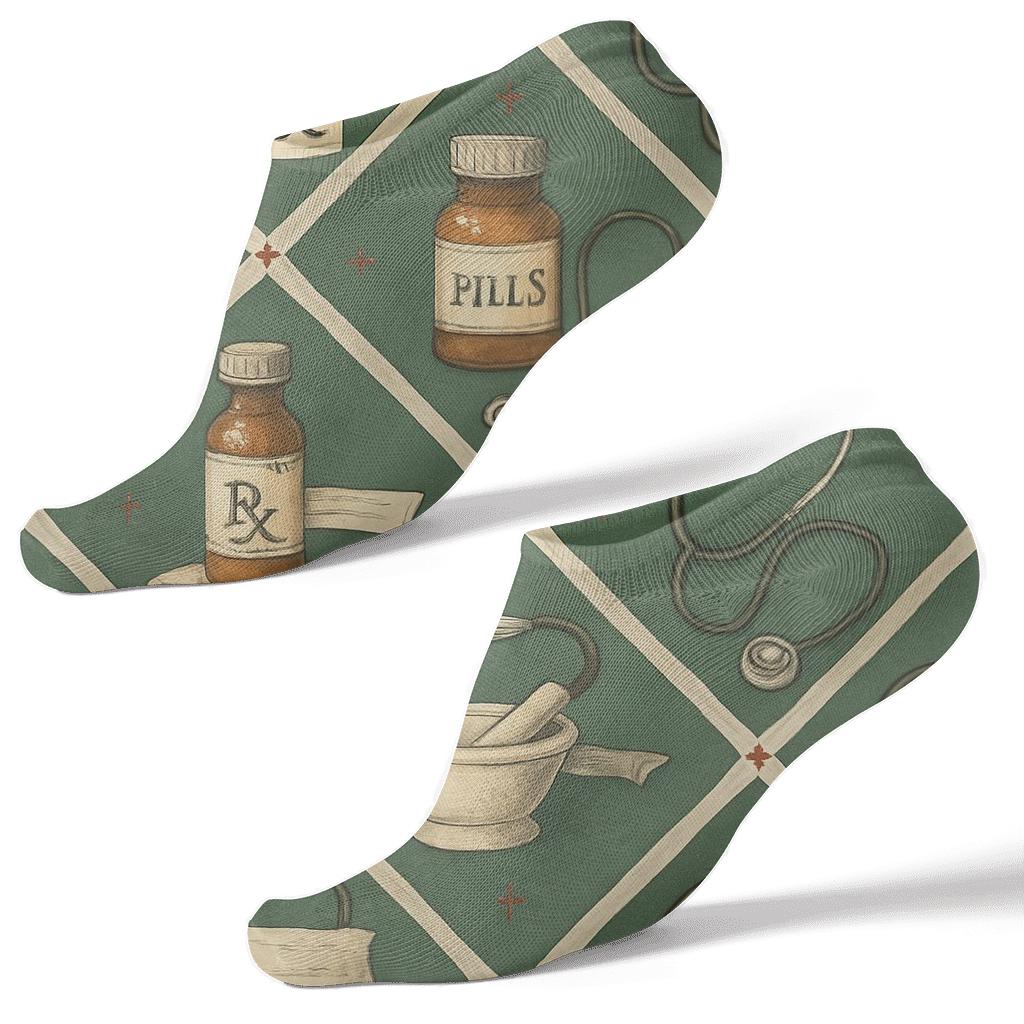 Lattice Shelves With Pharmacist Study stylish athletic ankle socks