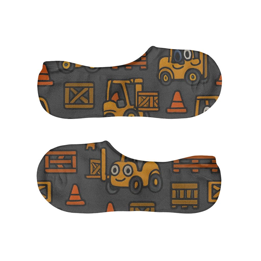 Forklift Operator Sunset Pallet Parade Pattern breathable no-show socks