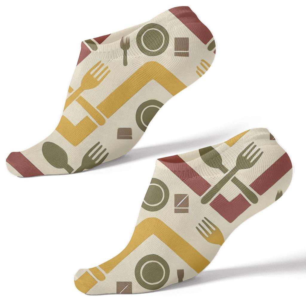 Cutlery Chevron For Restaurant Manager comfortable cotton ankle socks