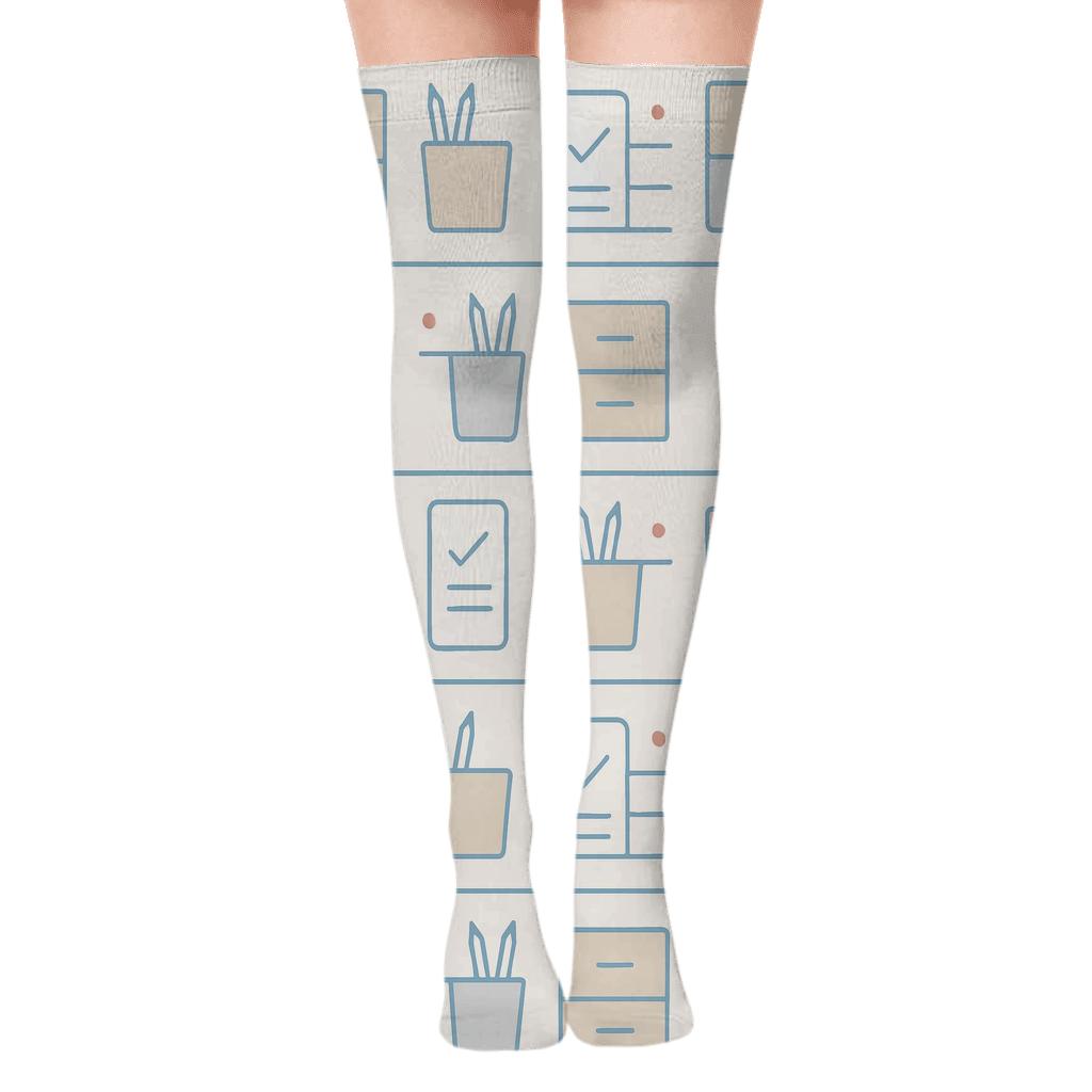 Filing Cabinet Bands With Office Manager Checklists stylish fashion over-the-knee socks
