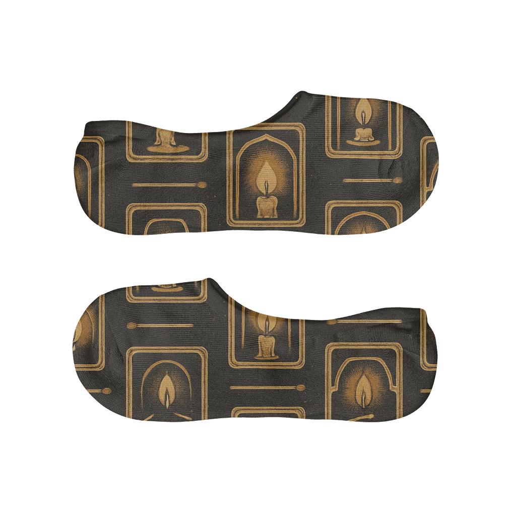 Lantern Pane Lattice With Candle Glow trendy no-show sock styles