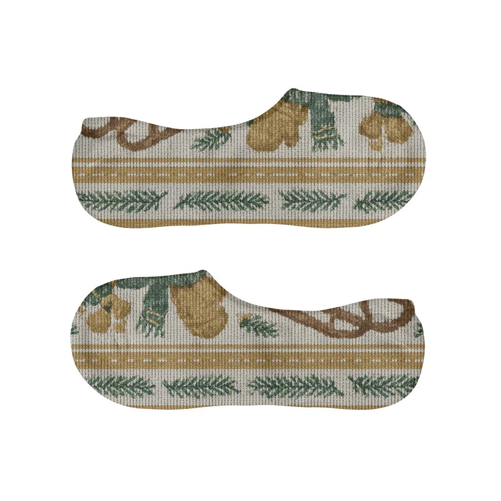 Knitted Winter Bands With Sleigh Icons trendy no-show sock styles