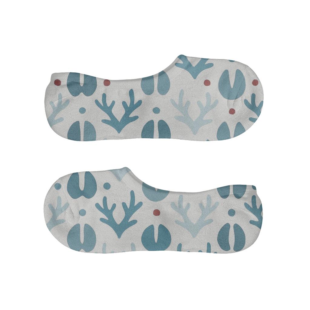 Reindeer-Track Chevron Tessellation comfortable invisible socks