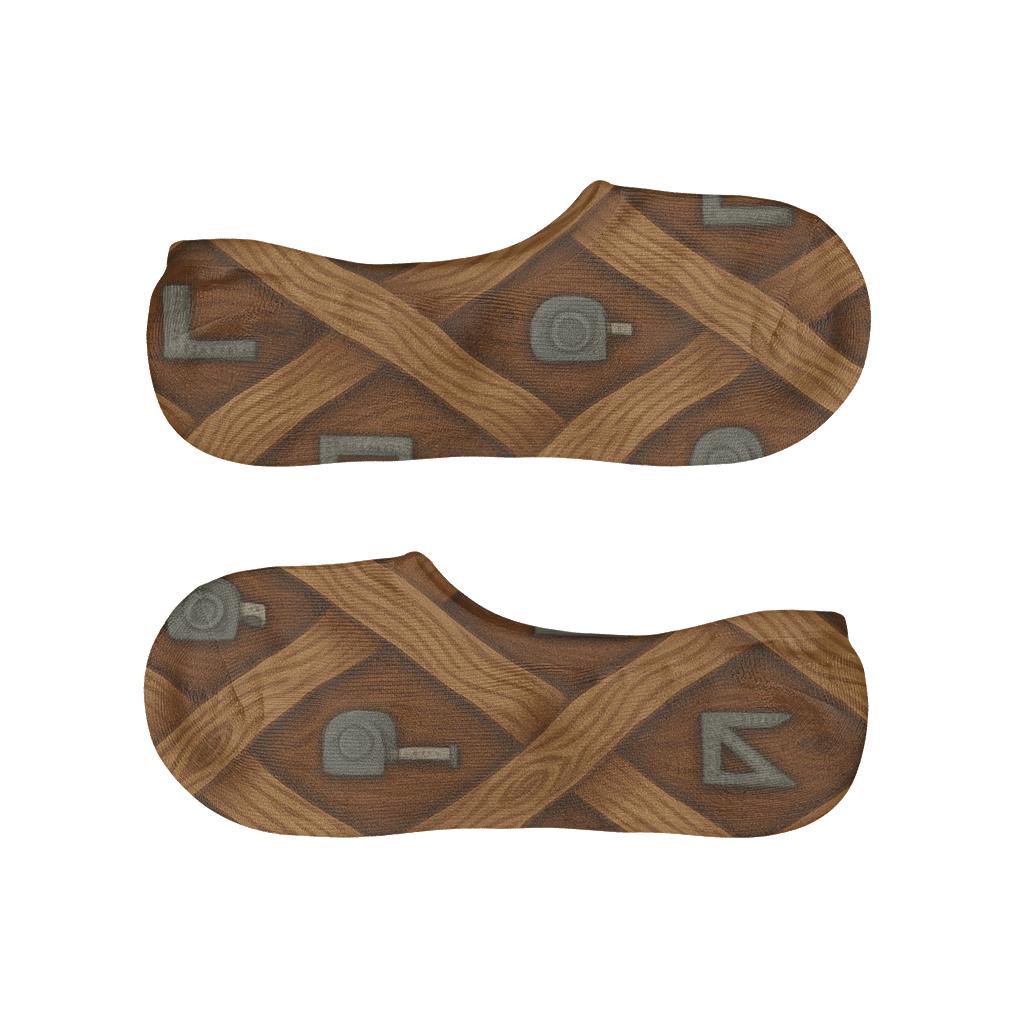 Carpenter Grain Wave Lattice personalized no-show socks