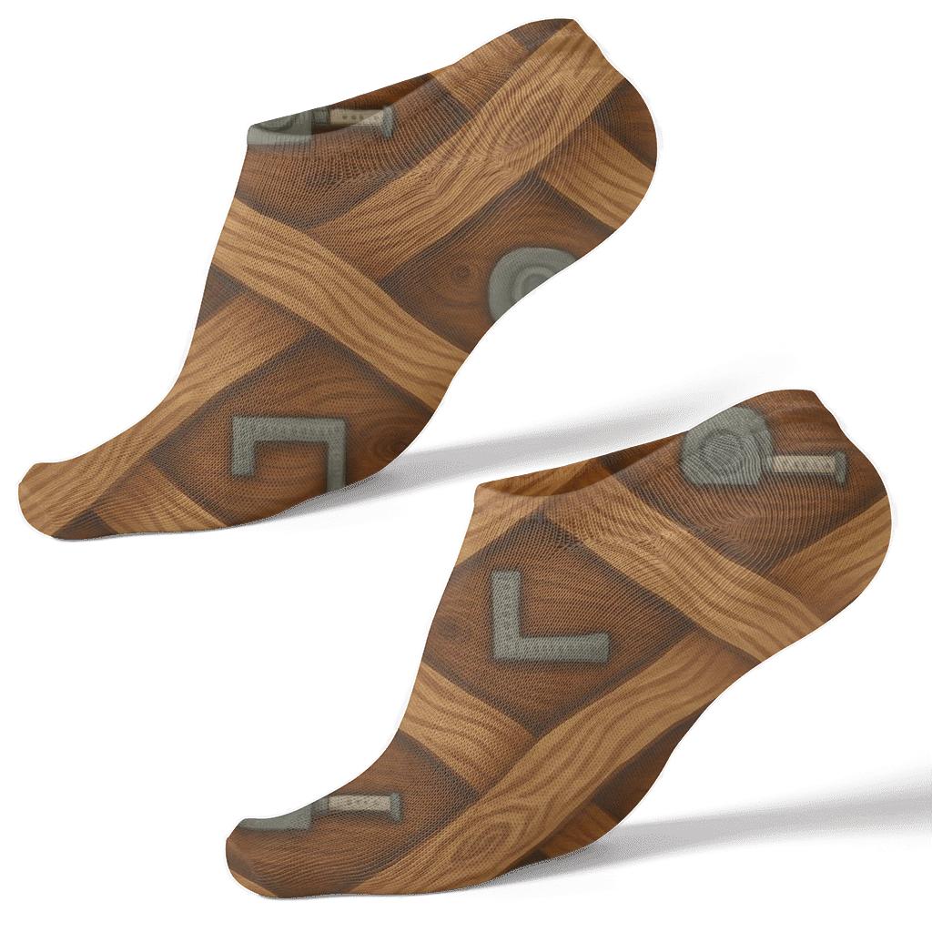 Carpenter Grain Wave Lattice soft everyday ankle socks