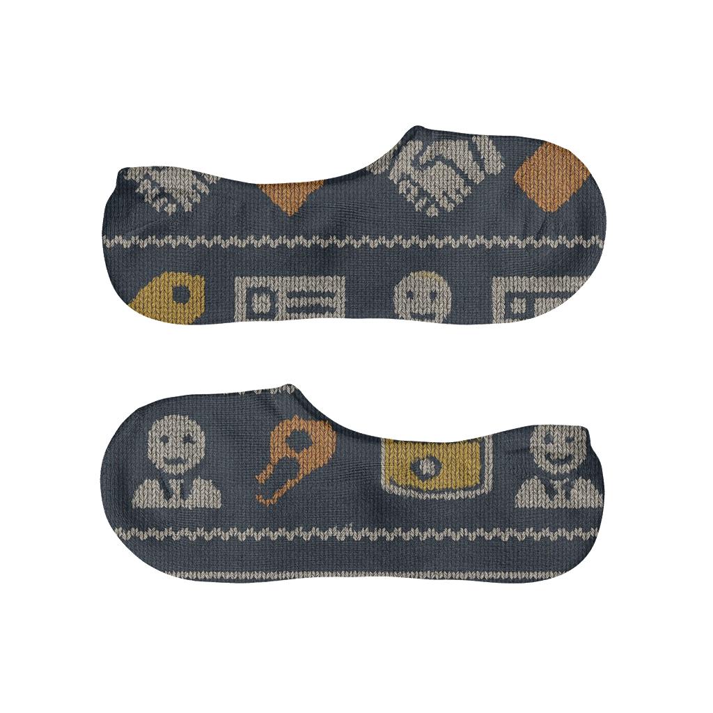 Salesperson Dealwave Knit Pattern Illusion comfortable low-cut socks