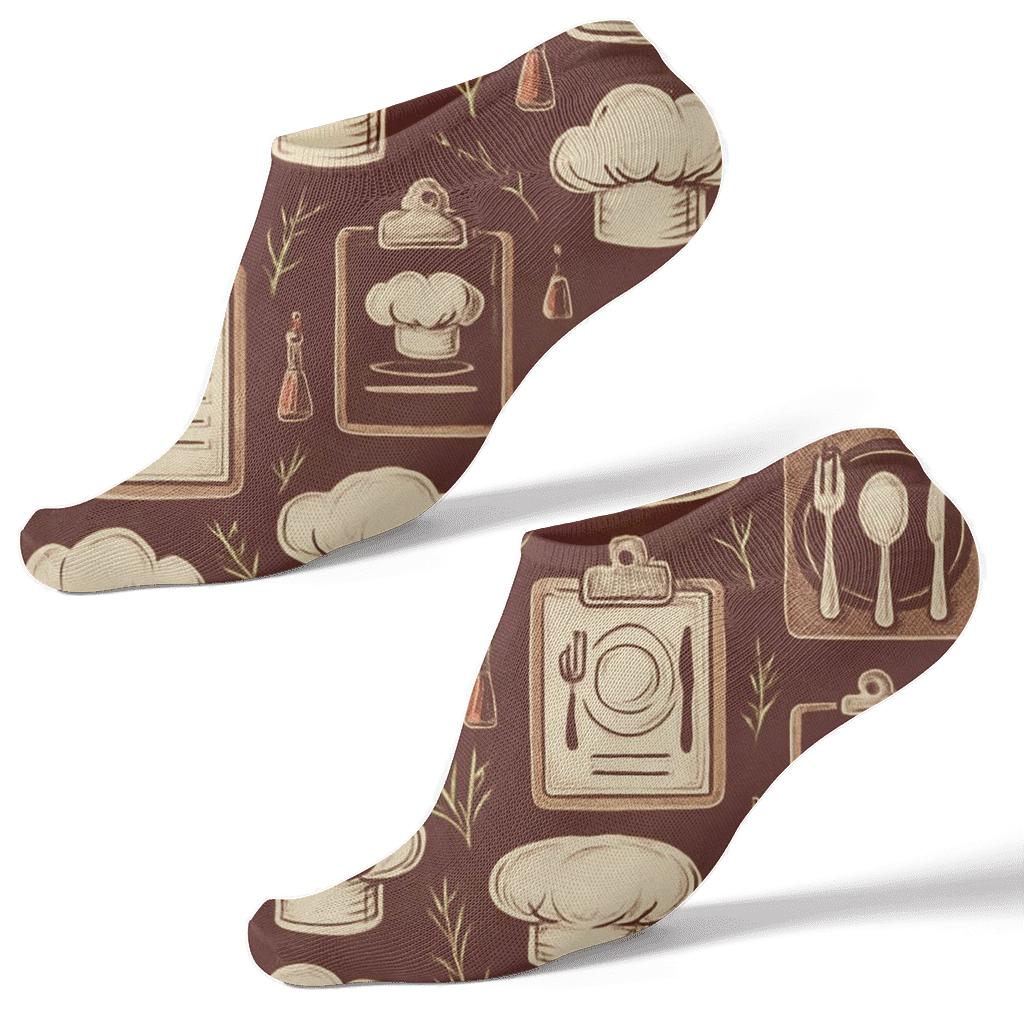 Restaurant Manager Checklist Collage Tiling soft everyday ankle socks
