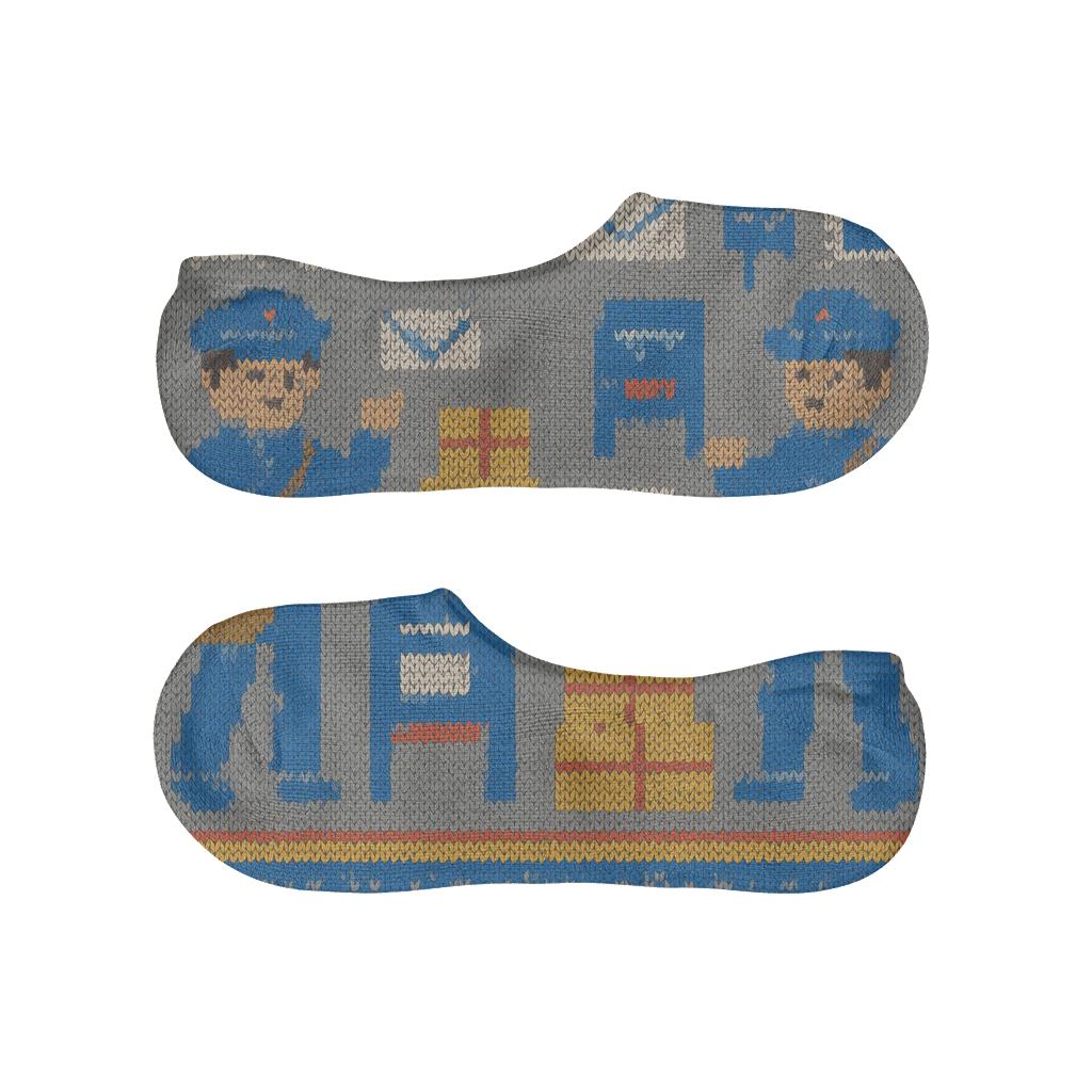 Knitted Pattern Illusion Mail Carrier Parade breathable no-show socks