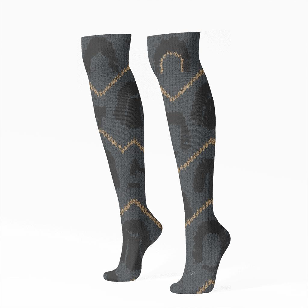 Judge Wigs Chevron Knit Illusion soft everyday knee-high socks