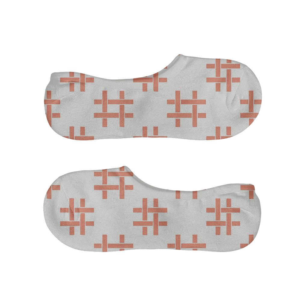 Interlaced Band Weave custom no-show socks